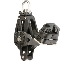 Nautos 45mm Block with Becket Swivel and Cleat