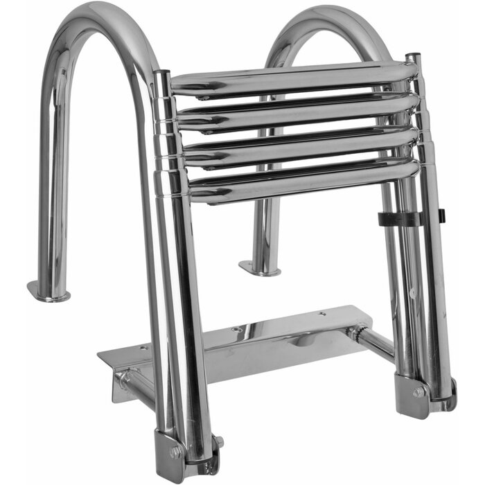 Folding & Telesopic Boat Platform & Dock Ladder 4 Steps SS316