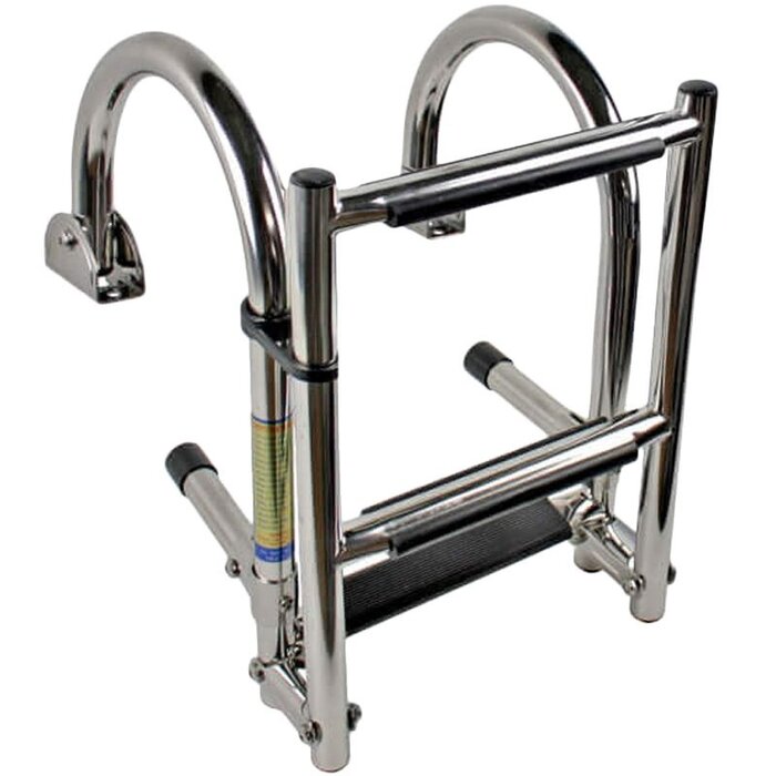 Folding Boat Ladder 3 Steps 73x25cm SS316