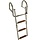 Folding Boat Platform & Dock Ladder 3 Wooden Steps SS316