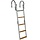Folding Boat Platform & Dock Ladder 4 Wooden Steps SS316