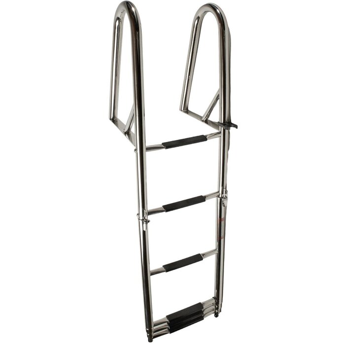 Zwemtrap Zwemplateau Rvs 6 Treden Klapbaar en Telescopisch