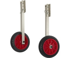 Transportwielen Rubberboot Opklapbaar Recht 2 Standen Rvs