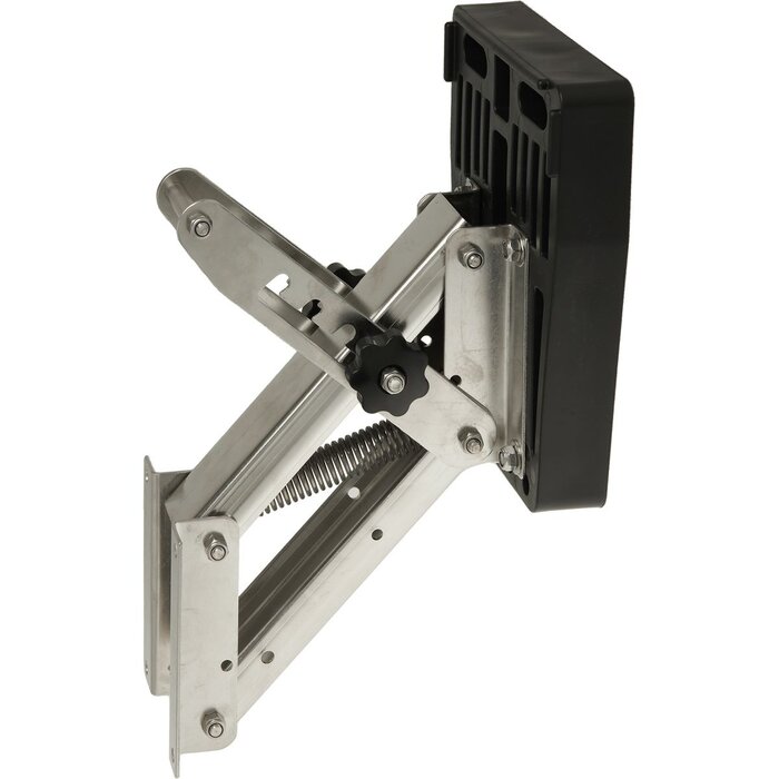 Buitenboordmotorstoel Tot 30kg Rvs met Kunststof Plaat Zwart