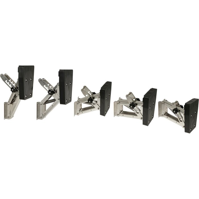 Buitenboordmotorstoel Tot 30kg Rvs met Kunststof Plaat Zwart