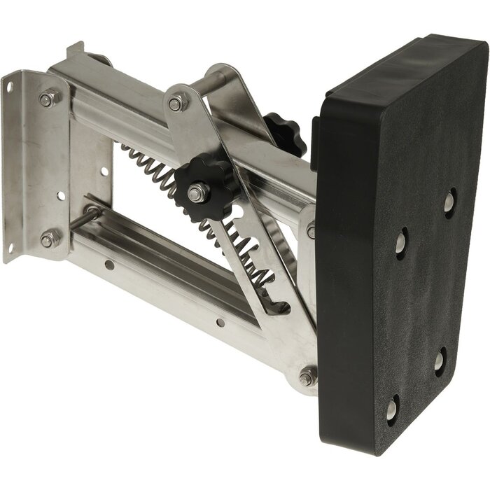 Buitenboordmotorstoel Tot 30kg Rvs met Kunststof Plaat Zwart