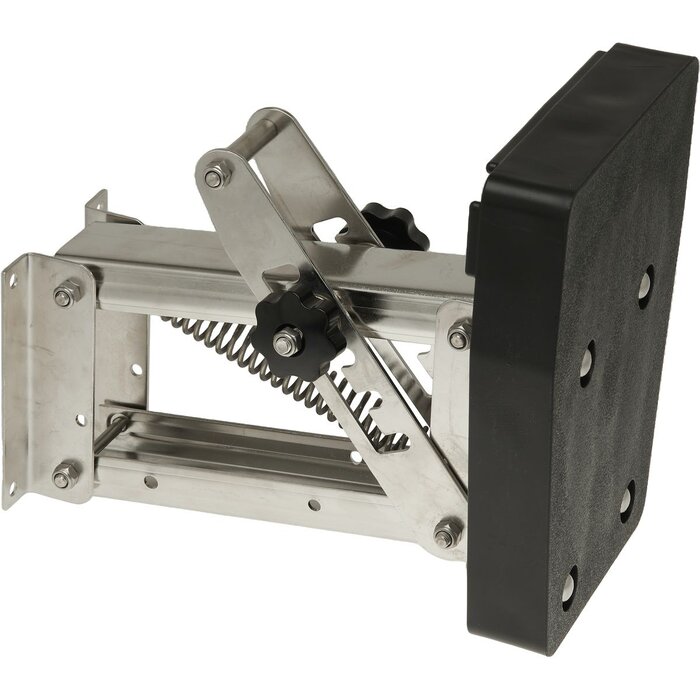 Buitenboordmotorstoel Tot 30kg Rvs met Kunststof Plaat Zwart