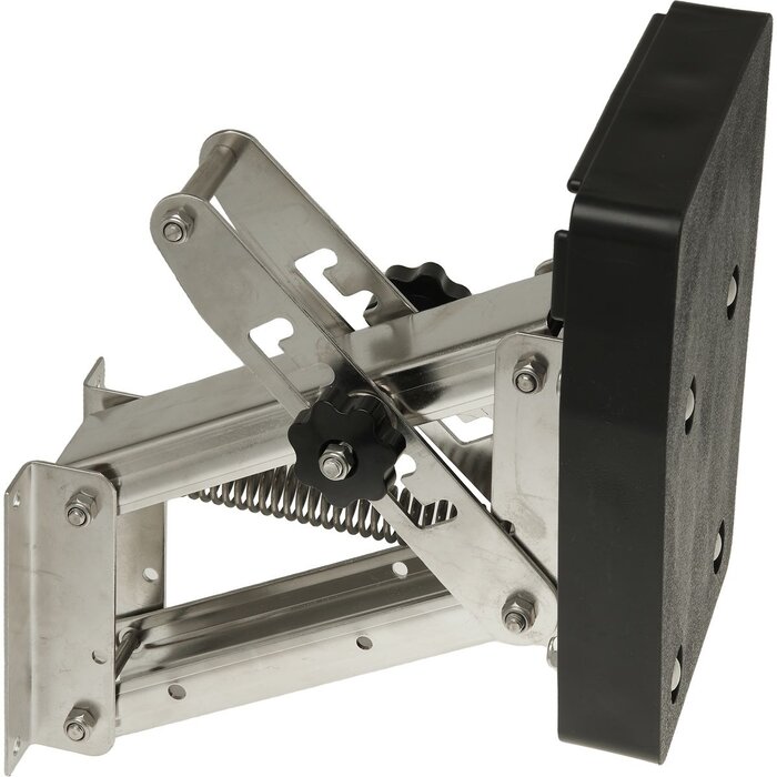 Buitenboordmotorstoel Tot 30kg Rvs met Kunststof Plaat Zwart