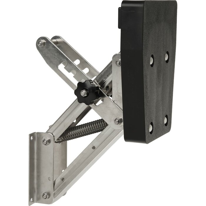 Buitenboordmotorstoel Tot 30kg Rvs met Kunststof Plaat Zwart