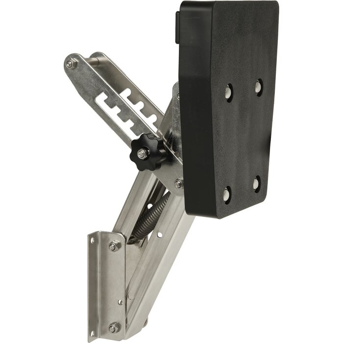 Buitenboordmotorstoel Tot 30kg Rvs met Kunststof Plaat Zwart