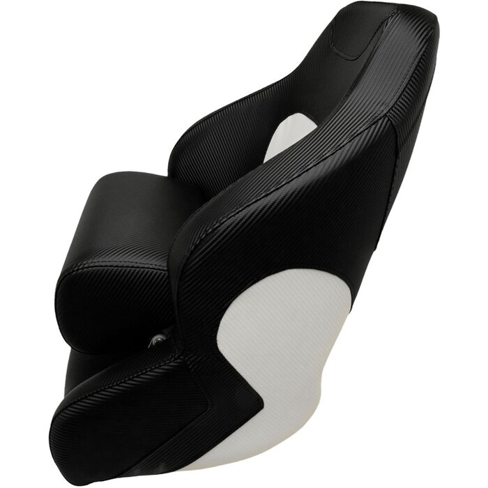 Flip Up Bootstoel 61x55x76cm Carbon Look Zwart-Wit