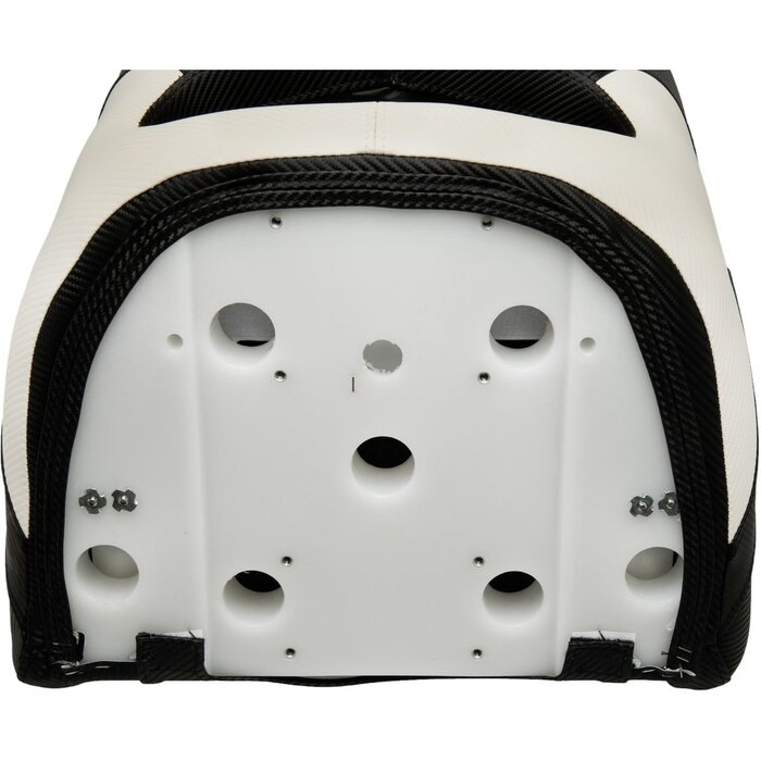 Flip-Up Boat Seat 61x55x76cm Carbon Look Black-White