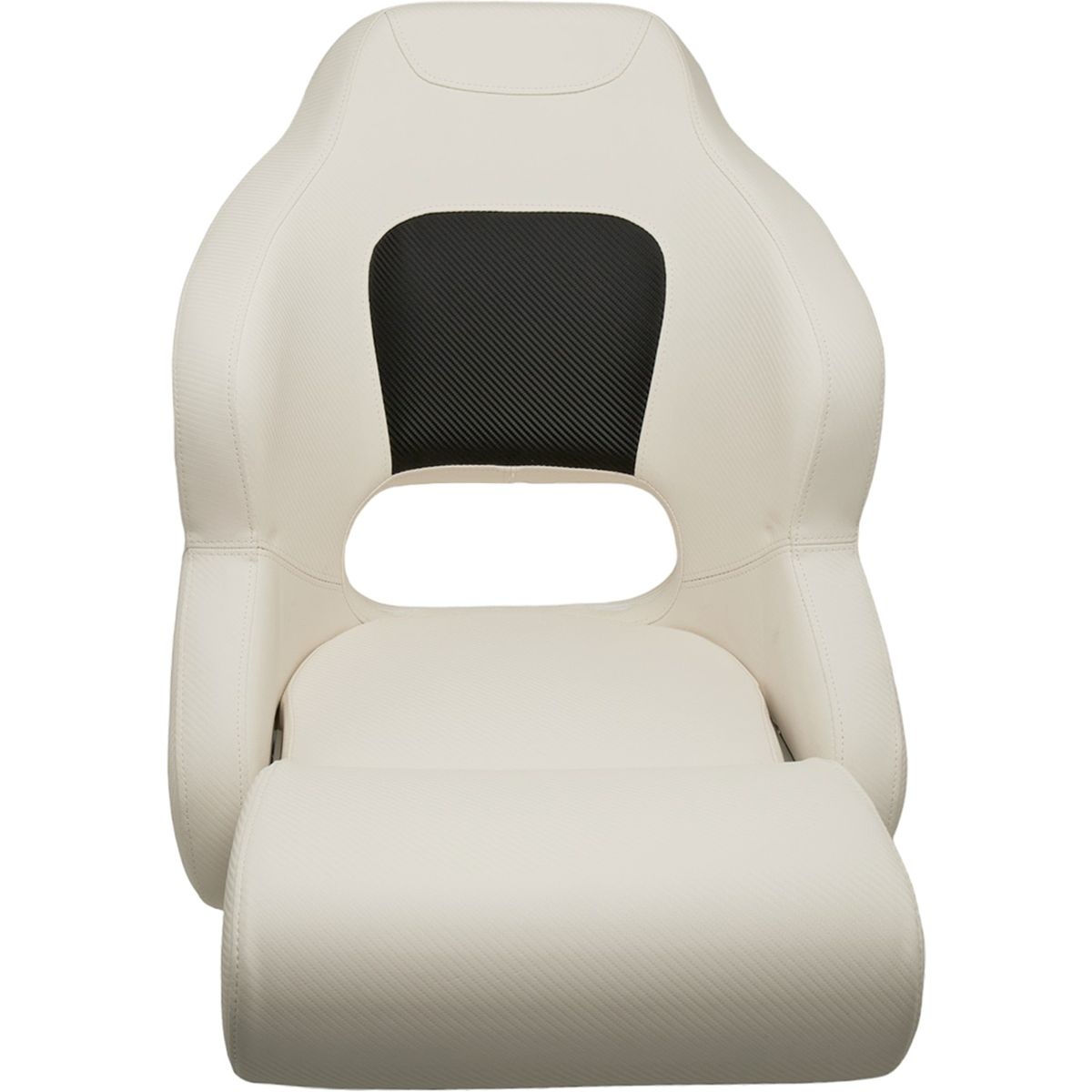 Flip-Up Boat Seat 61x55x76cm Carbon Look White-Black