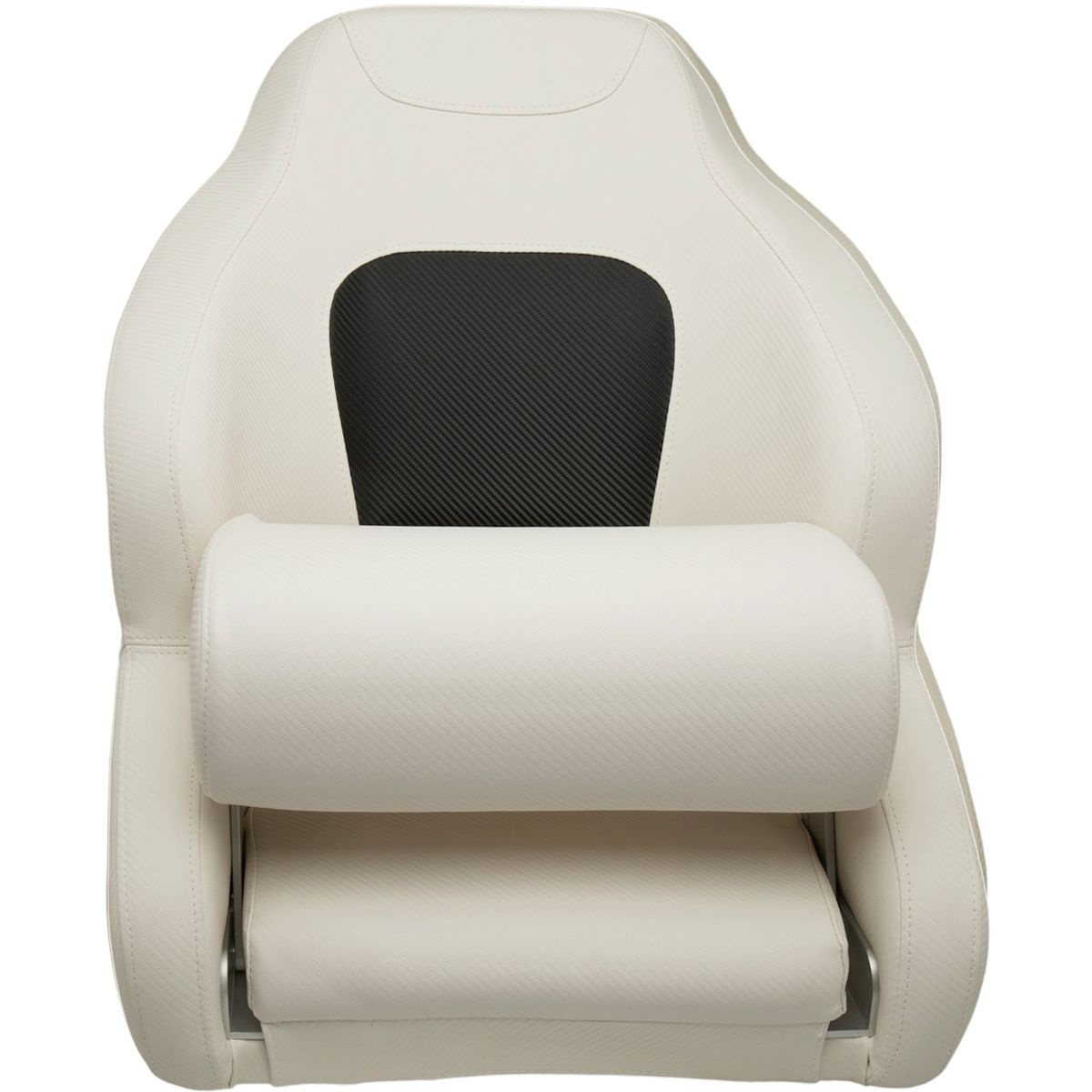 Flip-Up Boat Seat 61x55x76cm Carbon Look White-Black