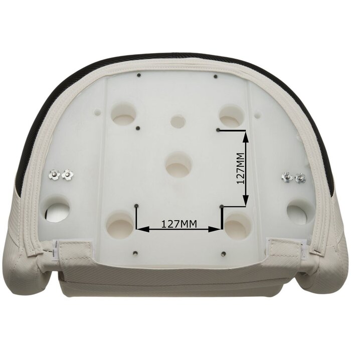 Flip Up Bootstoel 61x55x76cm Carbon Look Wit-Zwart