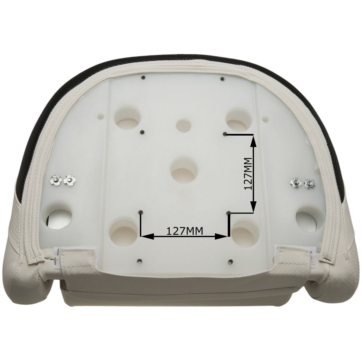 Flip-Up Boat Seat 61x55x76cm Carbon Look White-Black