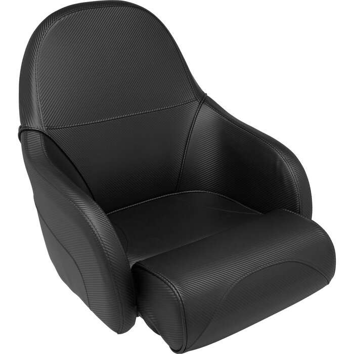 Flip-Up Boat Seat 58x57x66cm Carbon Look Black
