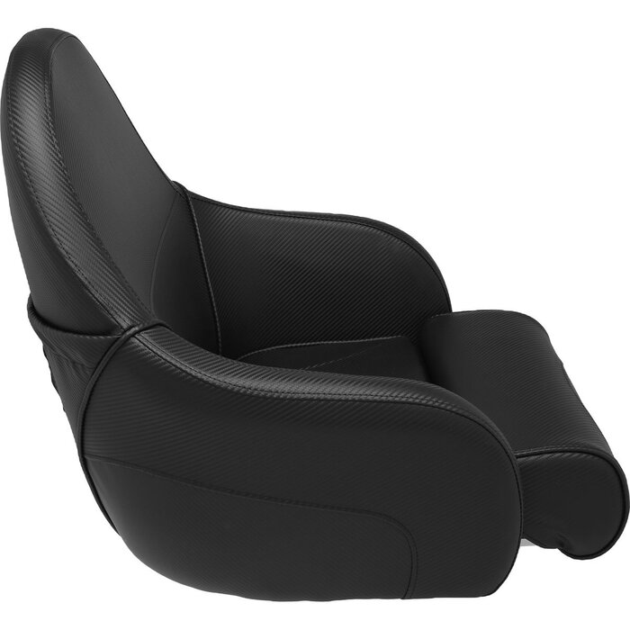Flip-Up Boat Seat 58x57x66cm Carbon Look Black
