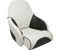 Flip Up Bootstoel 58x57x66cm Carbon Look Wit-Zwart