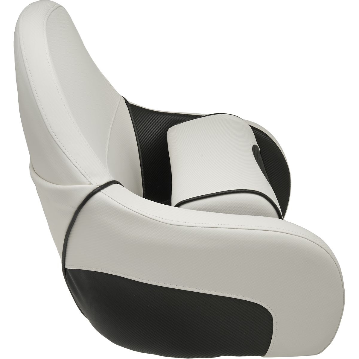 Flip-Up Boat Seat 58x57x66cm Carbon Look White-Black
