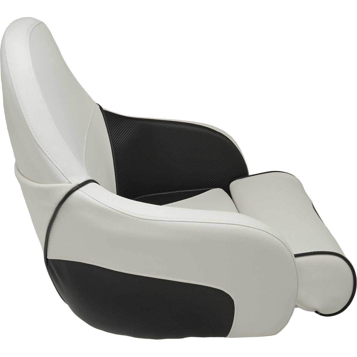 Flip-Up Boat Seat 58x57x66cm Carbon Look White-Black
