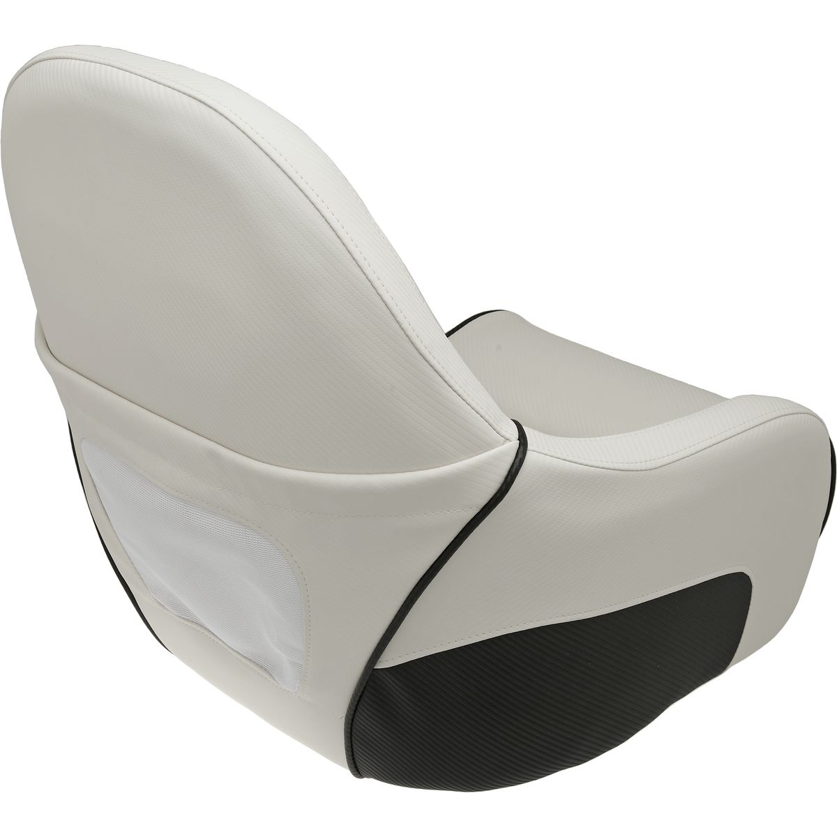 Flip-Up Boat Seat 58x57x66cm Carbon Look White-Black