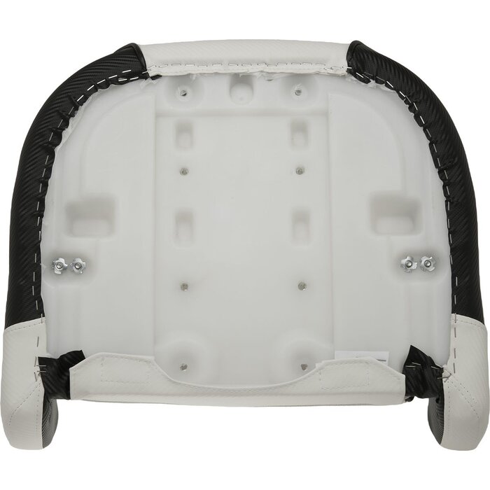 Flip Up Bootstoel 58x57x66cm Carbon Look Wit-Zwart