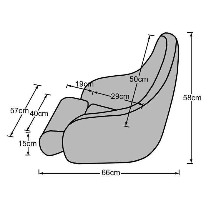 Flip-Up Boat Seat 58x57x66cm Carbon Look White-Black