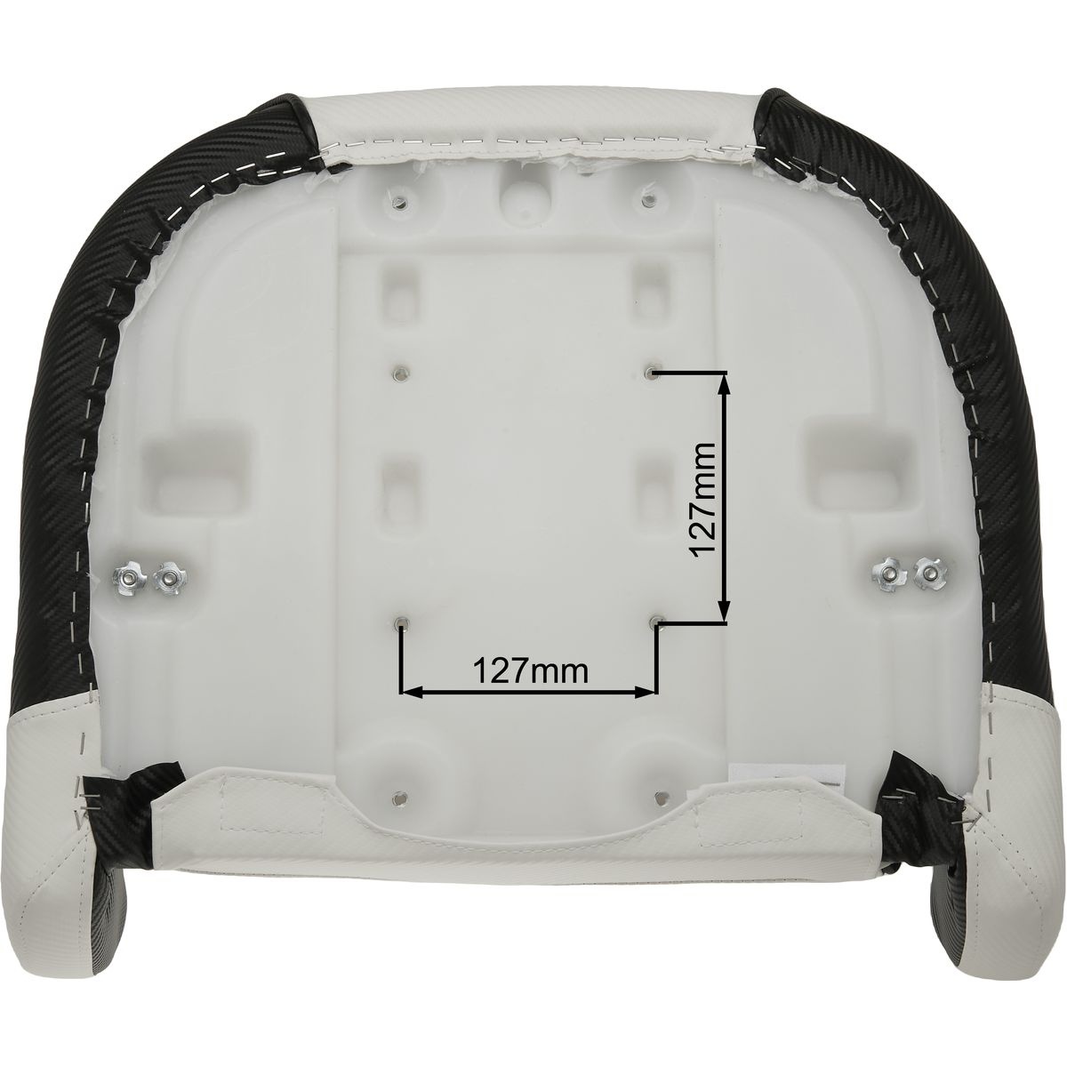 Flip-Up Boat Seat 58x57x66cm Carbon Look White-Black