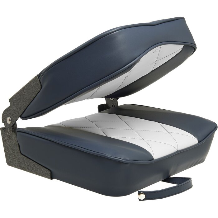 Bootstoel Inklapbaar 48x41x49cm Navy Blauw-Wit