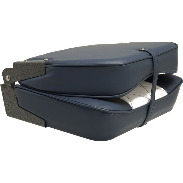 Bootstoel Inklapbaar 48x41x49cm Navy Blauw-Wit