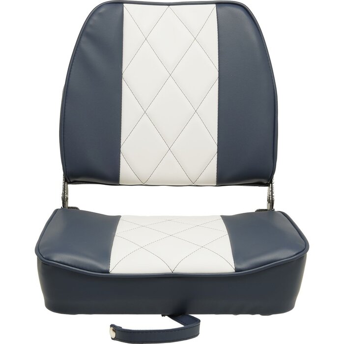 Folding Boat Seat 48x41x49cm Navy Blue-White