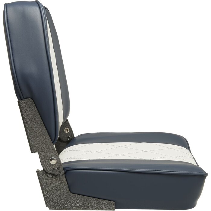 Bootstoel Inklapbaar 48x41x49cm Navy Blauw-Wit