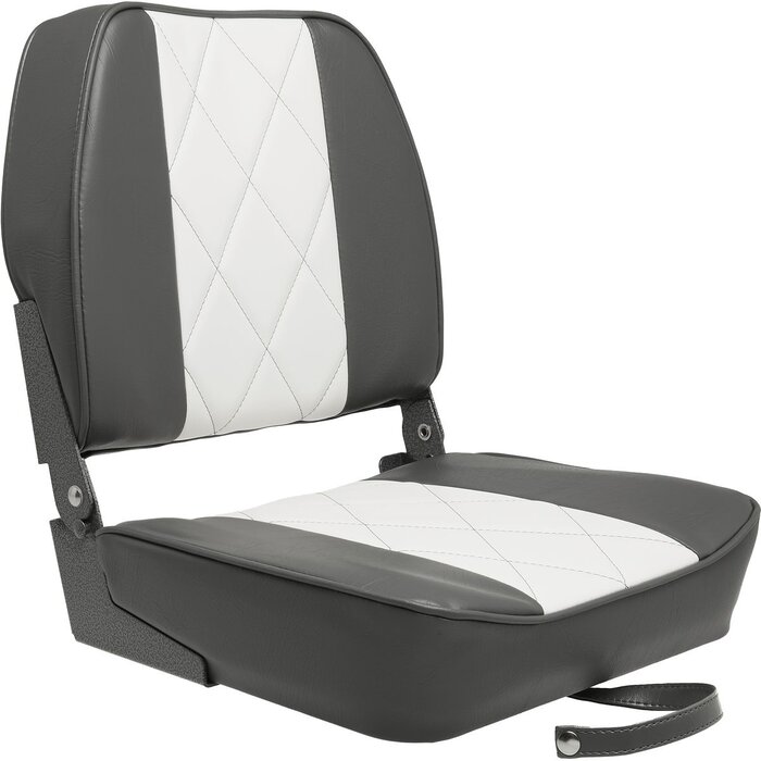 Folding Boat Seat 48x41x49cm Grey-White
