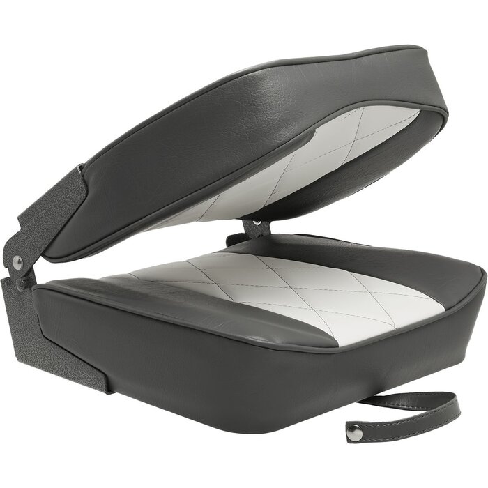 Folding Boat Seat 48x41x49cm Grey-White