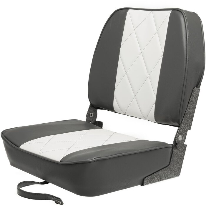 Folding Boat Seat 48x41x49cm Grey-White