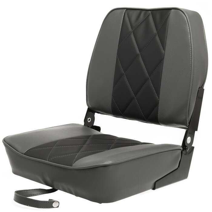 Folding Boat Seat 48x41x49cm Grey-Black