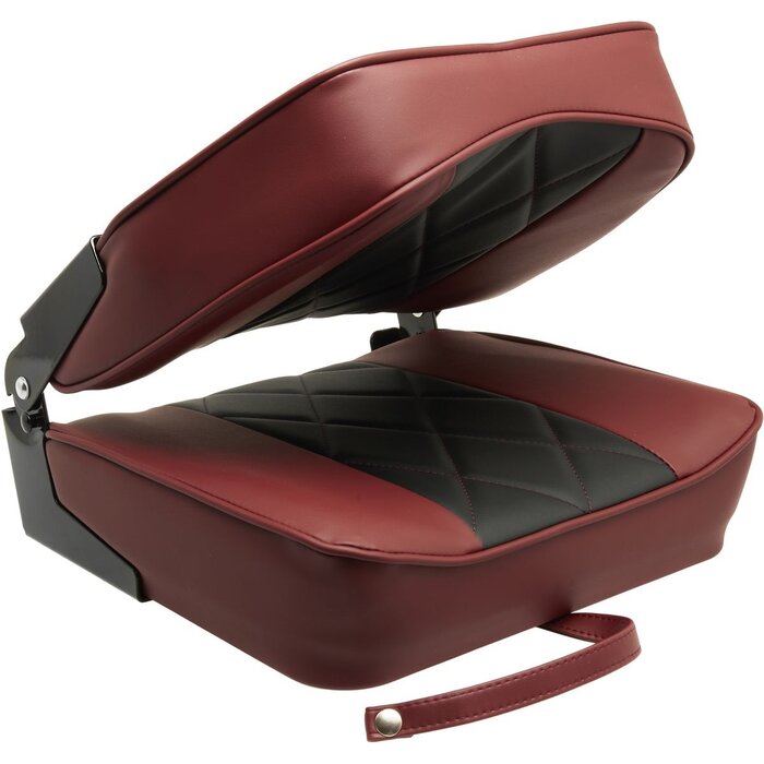 Folding Boat Seat 48x41x49cm Burgundy-Black