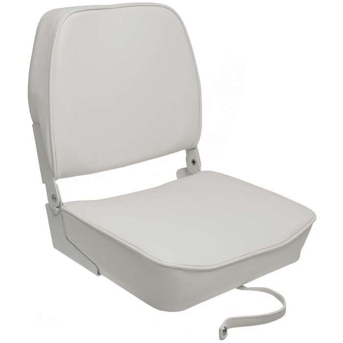 Folding Boat Seat 48x41x49cm Carbon Look White