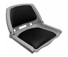 Folding Plastic Boat Seat Black