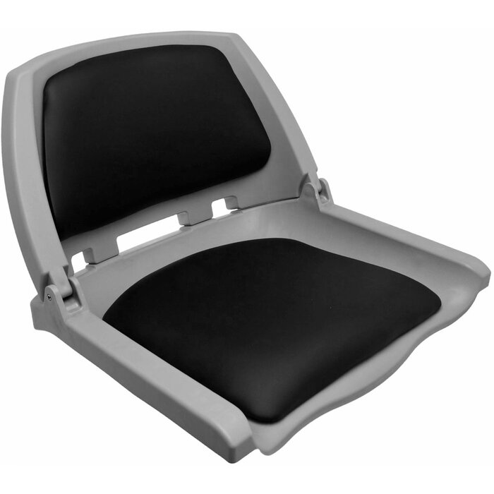 Folding Plastic Boat Seat Black