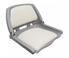Folding Plastic Boat Seat White