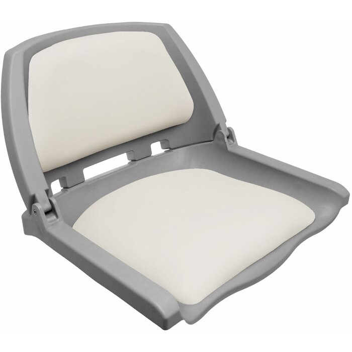 Folding Plastic Boat Seat White