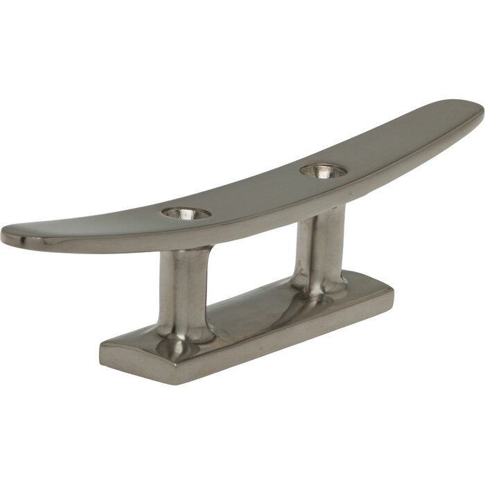 Flat Cleat 100mm with Base Plate SS316