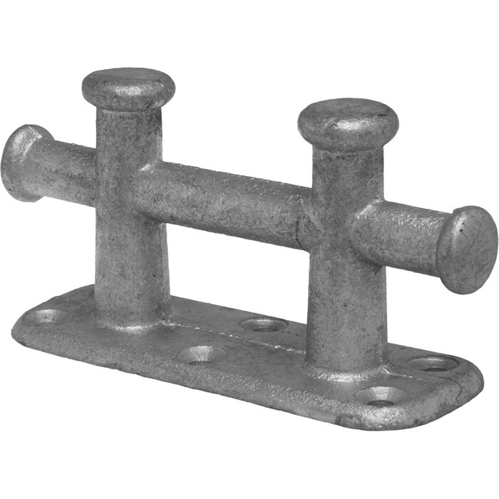 Dubbele Kruisbolder 180x70mm met Voetplaat Gegalvaniseerd