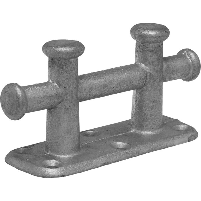 Dubbele Kruisbolder 235x90mm met Voetplaat Gegalvaniseerd