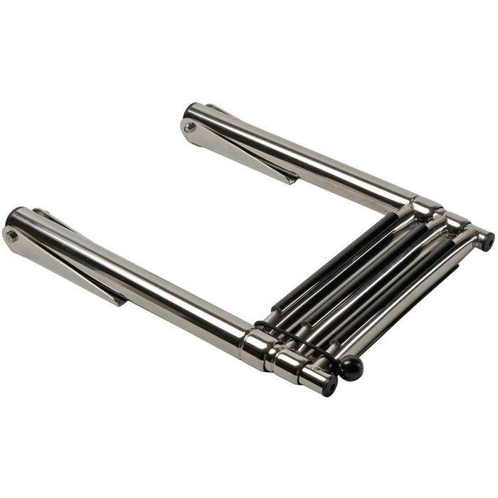 Folding & Telesopic Boat Platform Ladder 3 Steps SS316