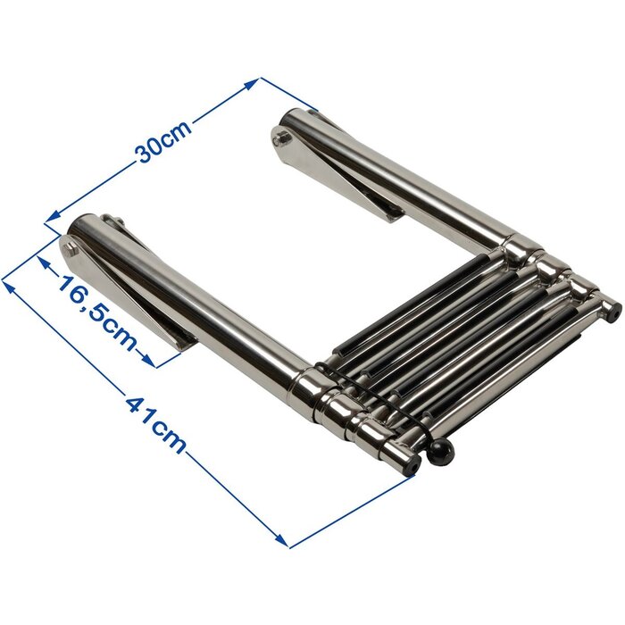Folding & Telesopic Boat Platform Ladder 4 Steps SS316