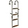 Folding Boat Ladder 4 Wooden Steps 91x25cm SS316
