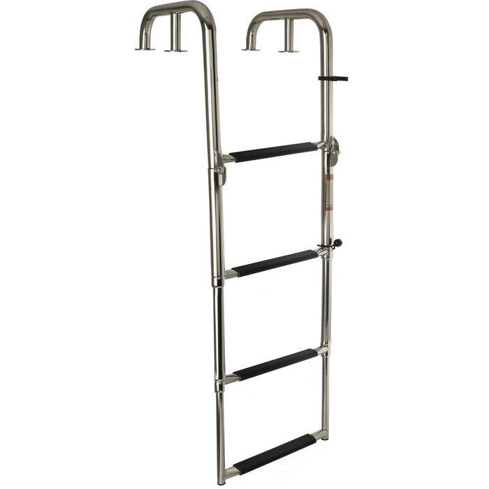 Folding & Telesopic Boat Ladder 4 Steps 124x38cm SS316